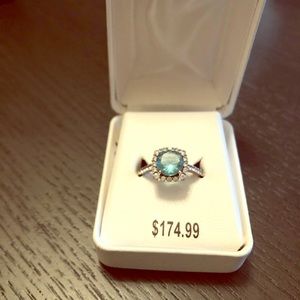 Aquarmine Sterling Silver Ring size 9